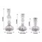 3 Clear Fluted Crystal Glass Taper Candle Holders Centerpieces Party Decorations